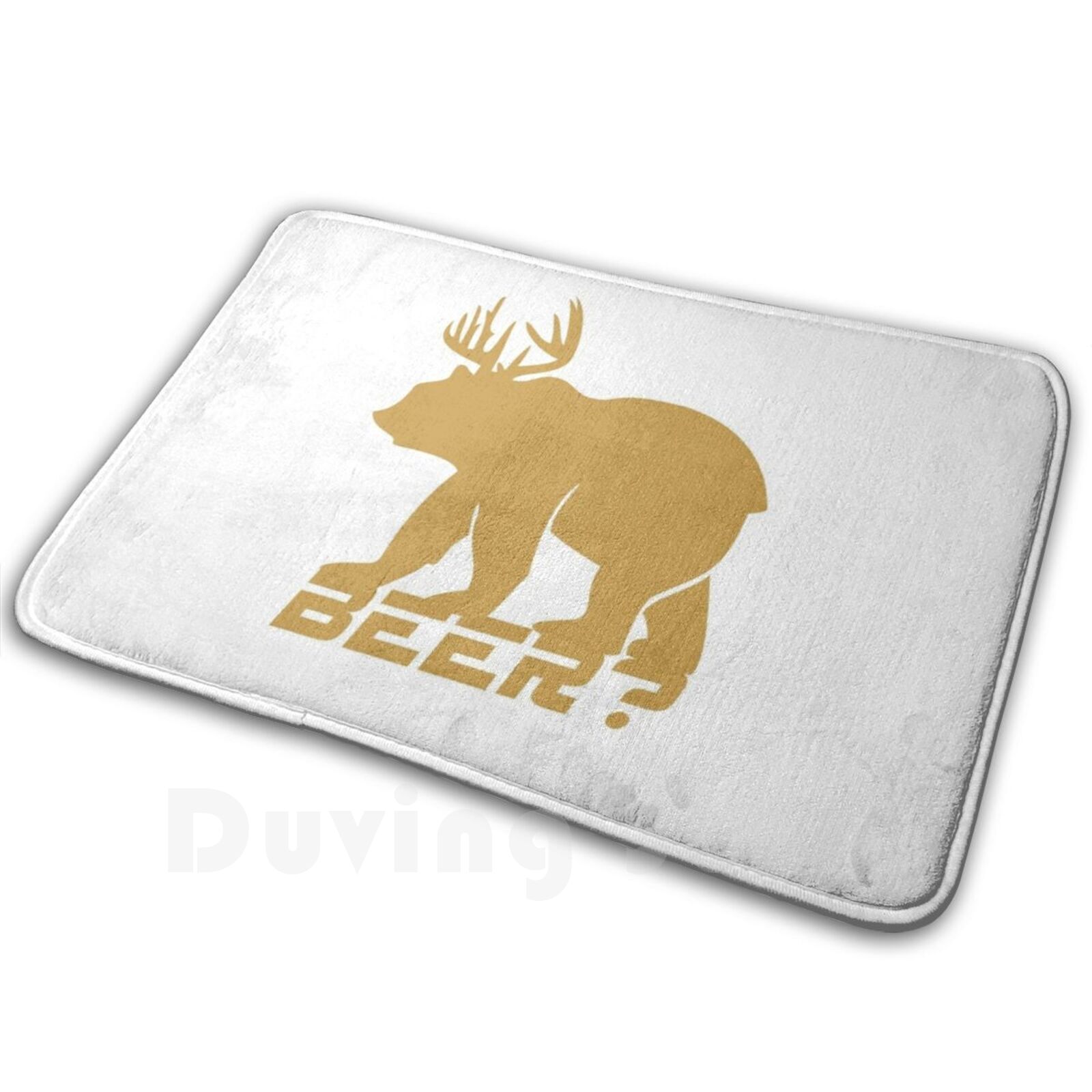 Hunting Outdoor Rug - Bear Beer Carpet Mat Rug Cushion