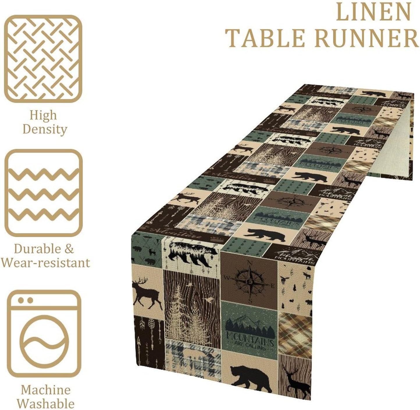 Rustic Farmhouse Deer Bear Tab - Outdoor Hunting News 评论和价格