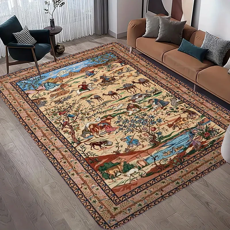 Vintage Persian Hunting Floral - Hunting Outdoor Rug 评论和价格