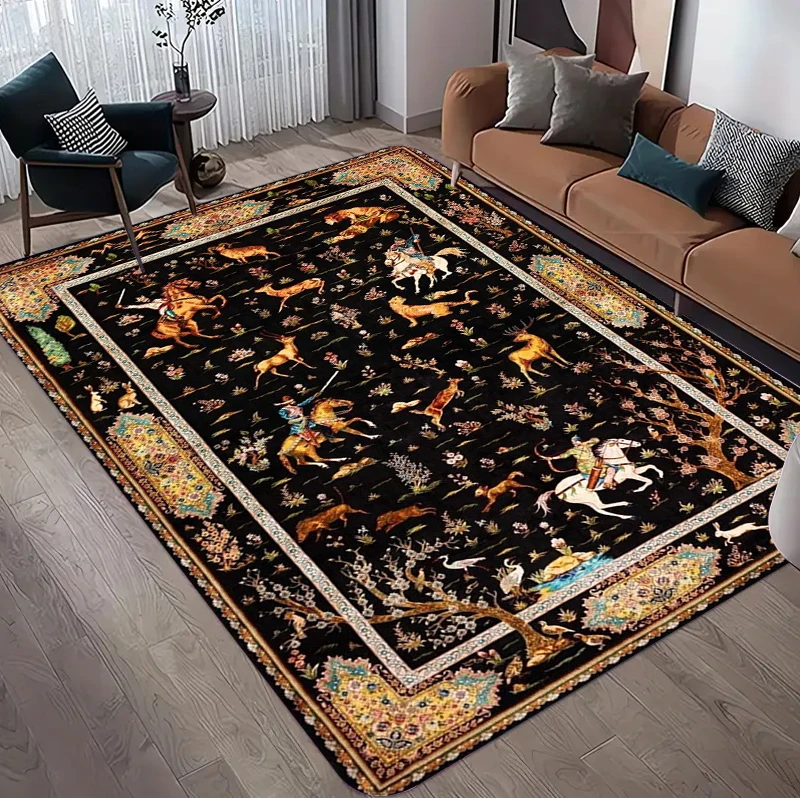 Vintage Persian Hunting Floral - Hunting Outdoor Rug 评论和价格