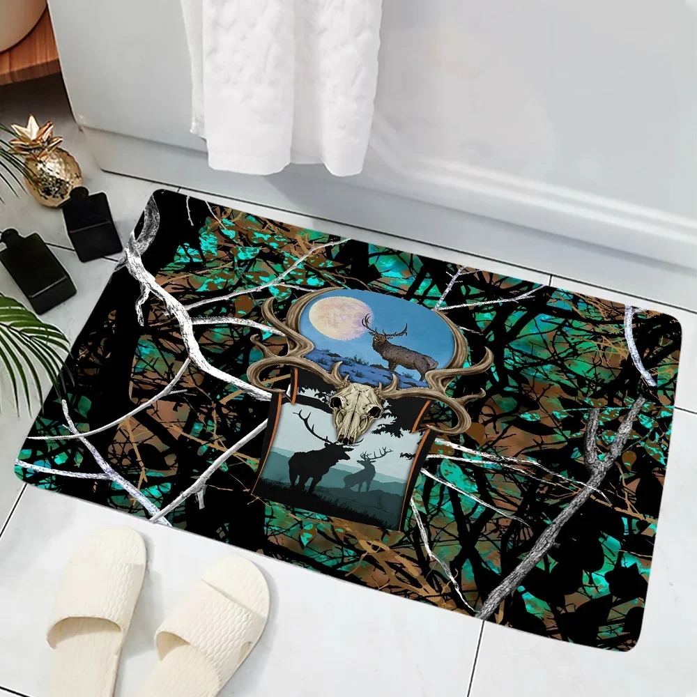 Camouflage Forest Boar Print D - Hunting Outdoor Rug 评论和价格