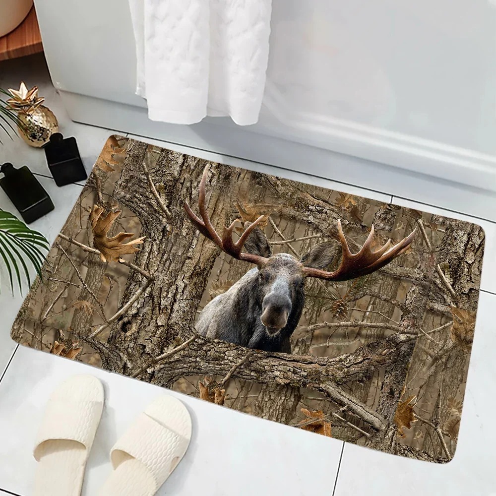 Camouflage Forest Boar Print D - Hunting Outdoor Rug 评论和价格