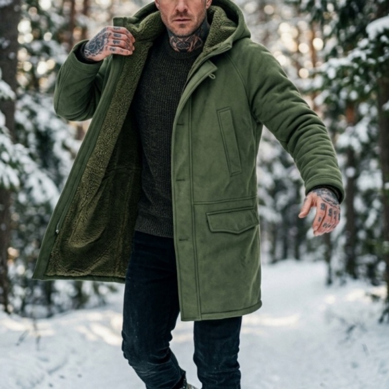 Men’s Hooded Fleece Jacket New - Outdoor Hunting News 评论和价格