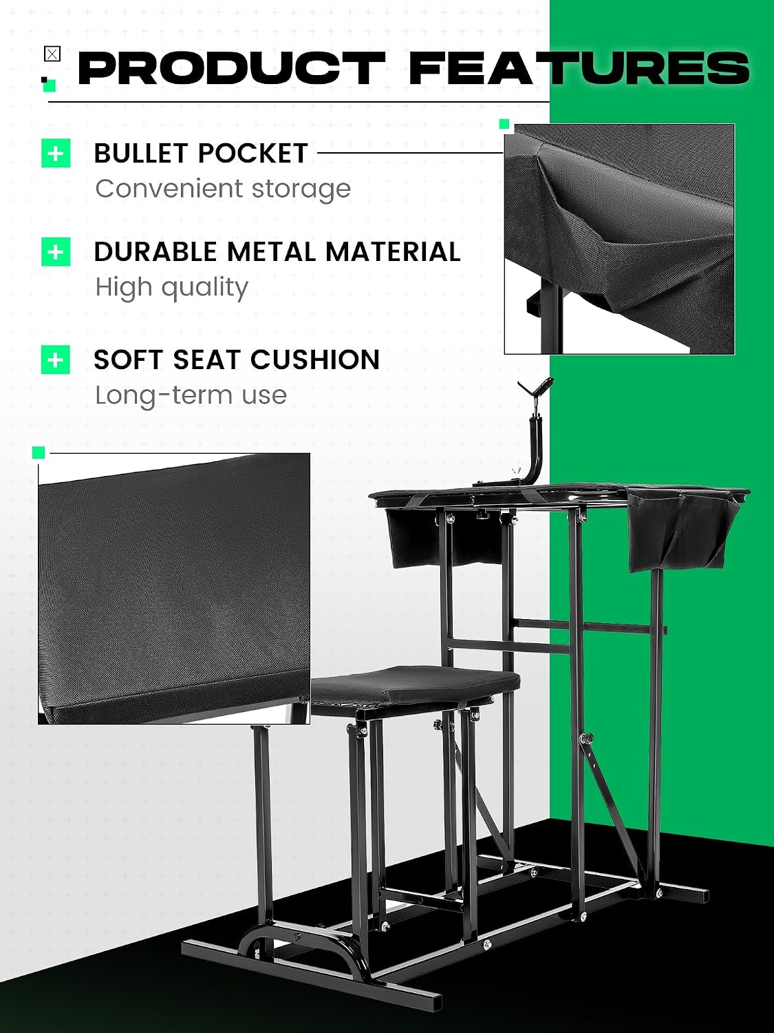 Foldable Shooting Bench With A - Outdoor Hunting Table 评论和价格