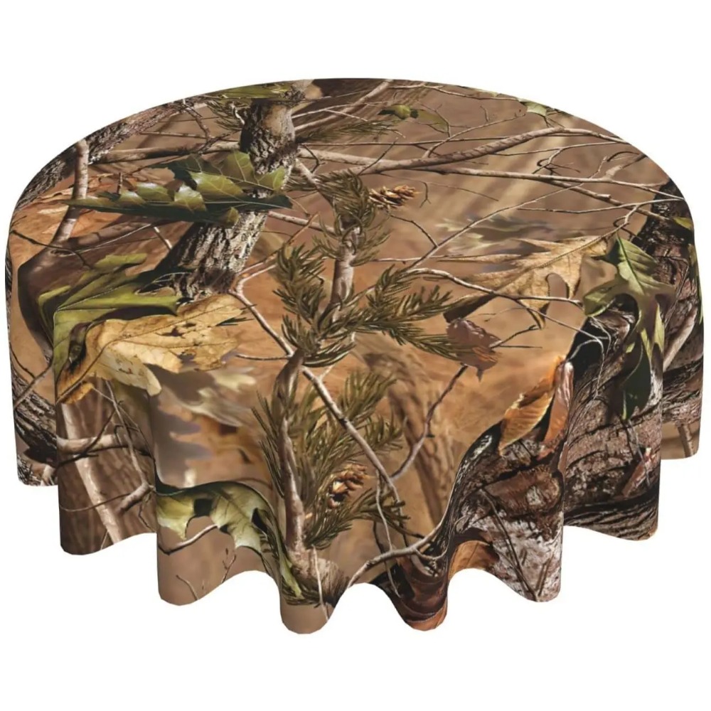 Hunting Camo Round Tablecloth  - Outdoor Hunting Table 评论和价格