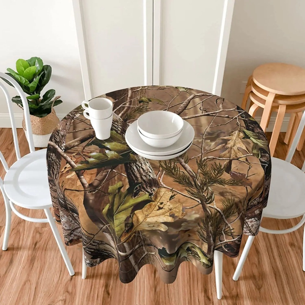 Hunting Camo Round Tablecloth  - Outdoor Hunting Table 评论和价格