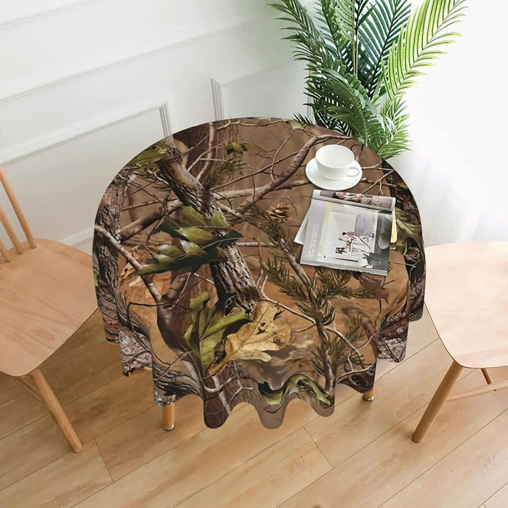 Hunting Camo Round Tablecloth  - Outdoor Hunting Table 评论和价格